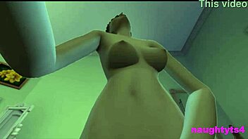 Futa roommate gives blow job to lesbian couple in dorm room