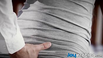 Babe alexis crystal romantically satisfies her buff boyfriend kristof in missionary style