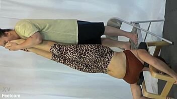 Lecherous Boy Pisses On Lady's Ass Then Assfucks Her Hard