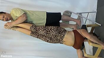 Lecherous Boy Pisses On Lady's Ass Then Assfucks Her Hard