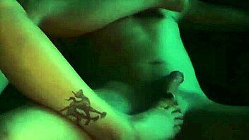 sexy oiled footjob for stepbrother with toe licking