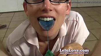 Smerfd Out Blue Tongue POV Blowjob in Hardcore Action!