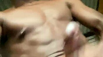 Got so horny i had to stroke my big cock to milk it out