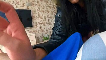 milfycalla gives deep blowjob in fur hooded puffer jacket