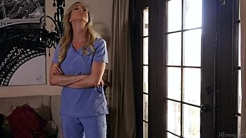 Brandi Love and Uma Jolie Play Stepmommy Games with Wet Fingering and Kissing