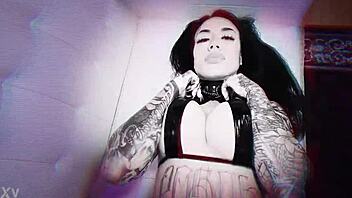 tattooed bombshell lacey jayne gets dicked down hard