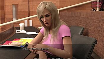 Blonde lesbian tries first blowjob in wild classroom scene. Hentai action heats up fast.