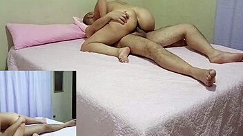 couple banging hard with wild heat in bed.