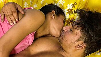 A woman screams as a man forces himself on her intensely in this porn video