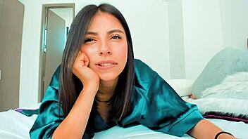 Latina cosplay girl facefucked hard on webcam