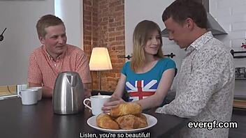 naughty teen threesome for cash 😏