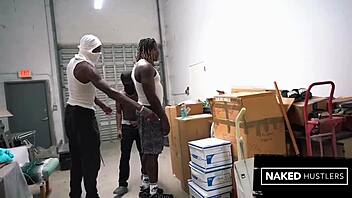 Petite Baddie Devours Three Black Dicks at Once