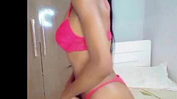 Skinny girl intensely sensualizes with masturbation in bold display