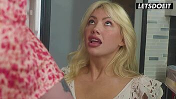 Hot MILF Ivy Wolfe in steamy lesbian action with roommate