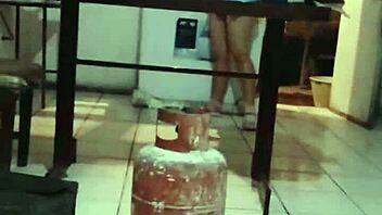 mature mexican woman aurora practices squats in dress