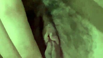 She's so hungry for cock, masturbating her hairy pussy and trimmed beaver!