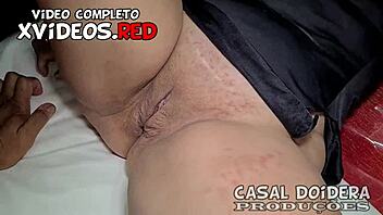 Milf Wife's First Porn: Fucked by Two Guys While Husband Waits