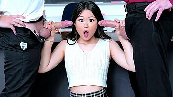Teacher's Asian Girlfriend Threesome Secret?