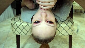 stepsister hunts for stepbrother's gift but finds his huge cock instead