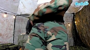 Naughty Teen 18+ Soldier Nearly Caught Masturbating Outdoors