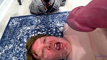 cum slave pervert daniel worships livie blainn