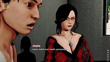 Exploring the inn in this adventure game