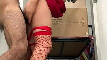 Argentinian teen hides in the bathroom to fuck her boss