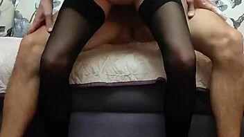 amateur wife engages in space roleplay with stockings and lingerie