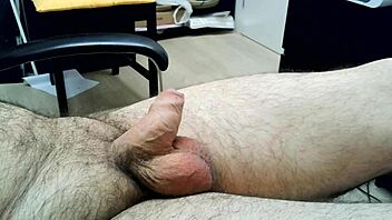 multiple foamy cumshots in homemade solo masturbation session