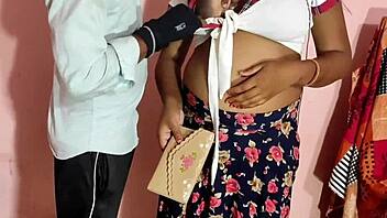 Desi chubby bhabhi gets naughty with boss in hotel room! 😈