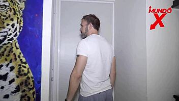 he pounds two latina brunettes hard after the party, cum in mouth and pussy