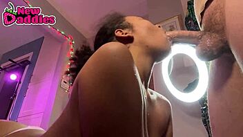 Black stud delivers intense interracial face action under the sheets.