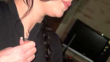 Big Dose for Her Throat - Swallow and Gagging in Public