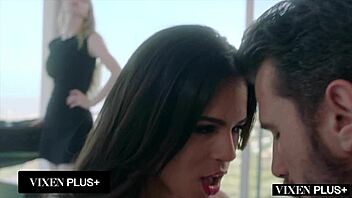 Bunny dives into her first threesome with autumn falls!