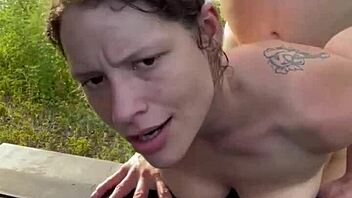 hey, skinny streetwalker, wanna take a load behind the truck after banging?