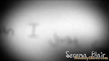 Petite stepdaughter fingers her stepmoms big tits in 69