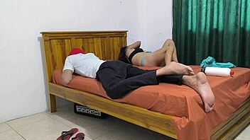 Feeling Frustrated, I Masturbate with Dildo as My Husband Returns Tired from Work, Refusing Sex