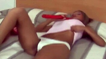 Two huge dildos stretch me hard during hardcore fucking