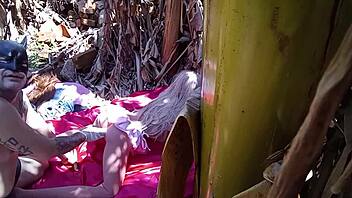 I ate the virgin redhead sex toy in an outdoor setting with toys