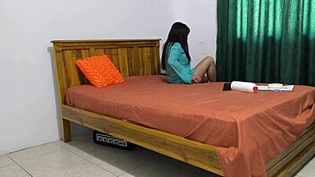 Feeling Frustrated, I Masturbate with Dildo as My Husband Returns Tired from Work, Refusing Sex