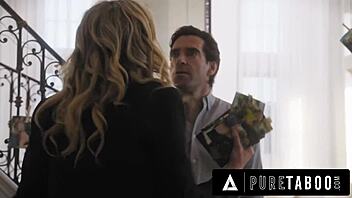 furious husband finds wife charlie ford's lesbian past with dana vespoli in a quickie group scene.