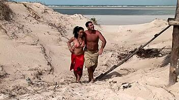 Beach Orgy with Babes and Natural Tits Getting Wild