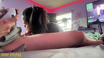 Tiny Latina's Wet Pussy Dripping in Anal