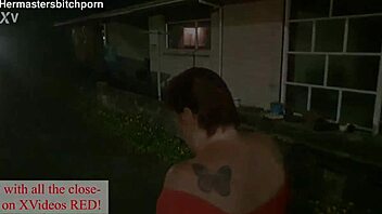 The tattooed milf slut gets pissed on publicly on the sidewalk while motorists yell.