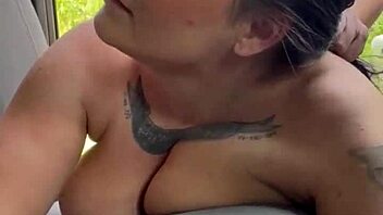 Big titty hooker banged outdoors with cum load in mouth.