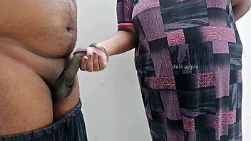 Hey, see how Indian bhabhi jerks that hard dick?