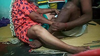 Indian aunty gets steamy with step boyfriend in hot bedroom action