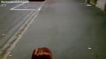 The tattooed milf slut gets pissed on publicly on the sidewalk while motorists yell.