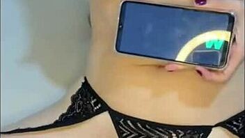 brunette with big natural tits rides cowgirl style fucking pussy hard in amateur video