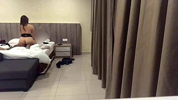 Hidden cam catches cheating Tinder slut riding me hard